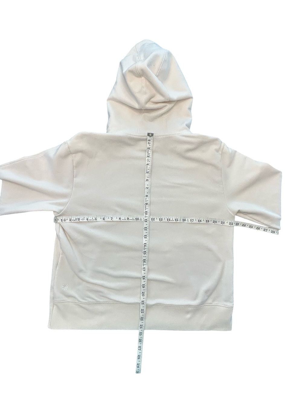 Athleta Cream Hoodie L Athleisure Sweatshirt Cozy Quiet Luxury clean girl travel - Picture 6 of 6